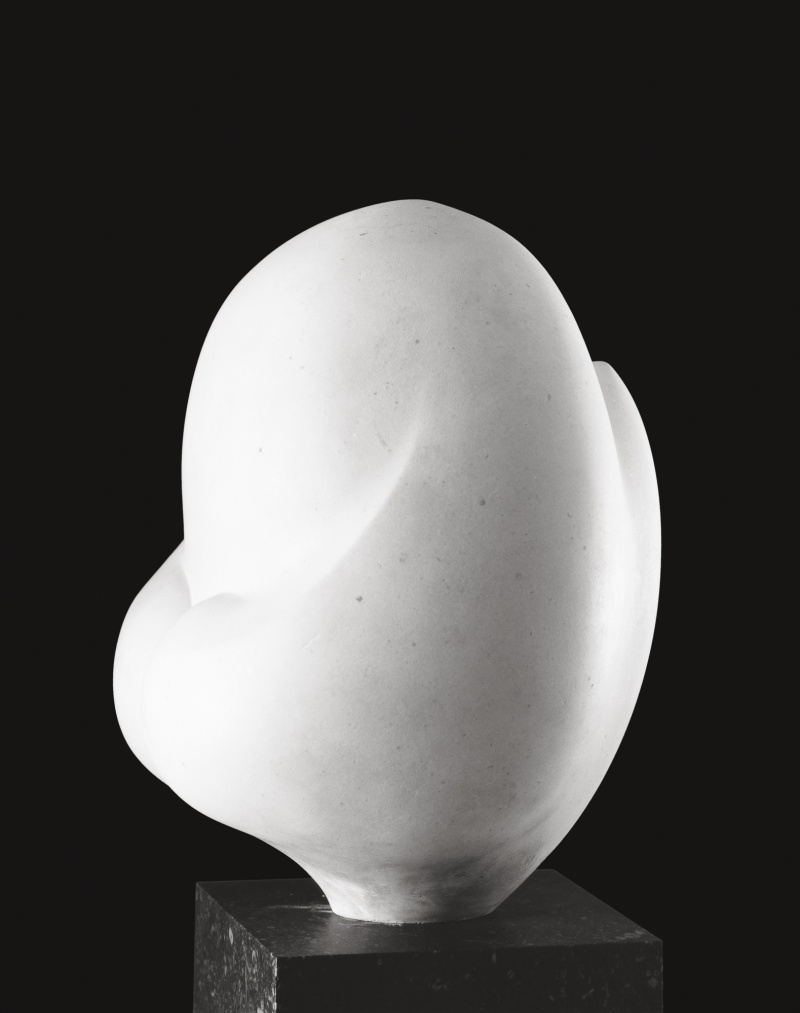 Jean Chauvin - Sculpteur - Paon blanc - pierre - 1946